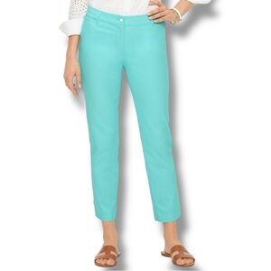 Talbots The Perfect Crop Mint Green Cotton-Spandex Size 10